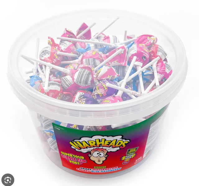 Sucettes Warheads Super Sour Bubblegum 21g